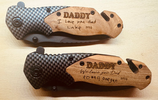Custom engraved knife