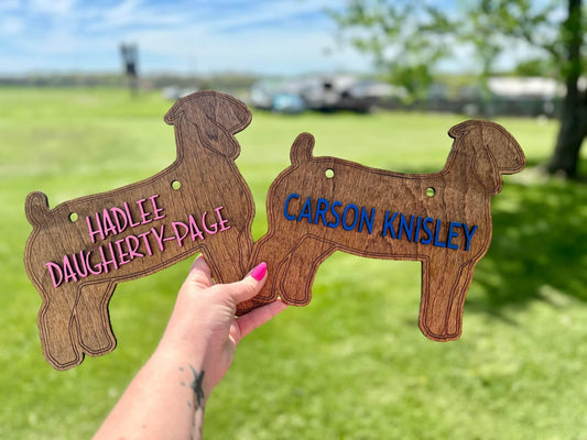 4H animal stall sign